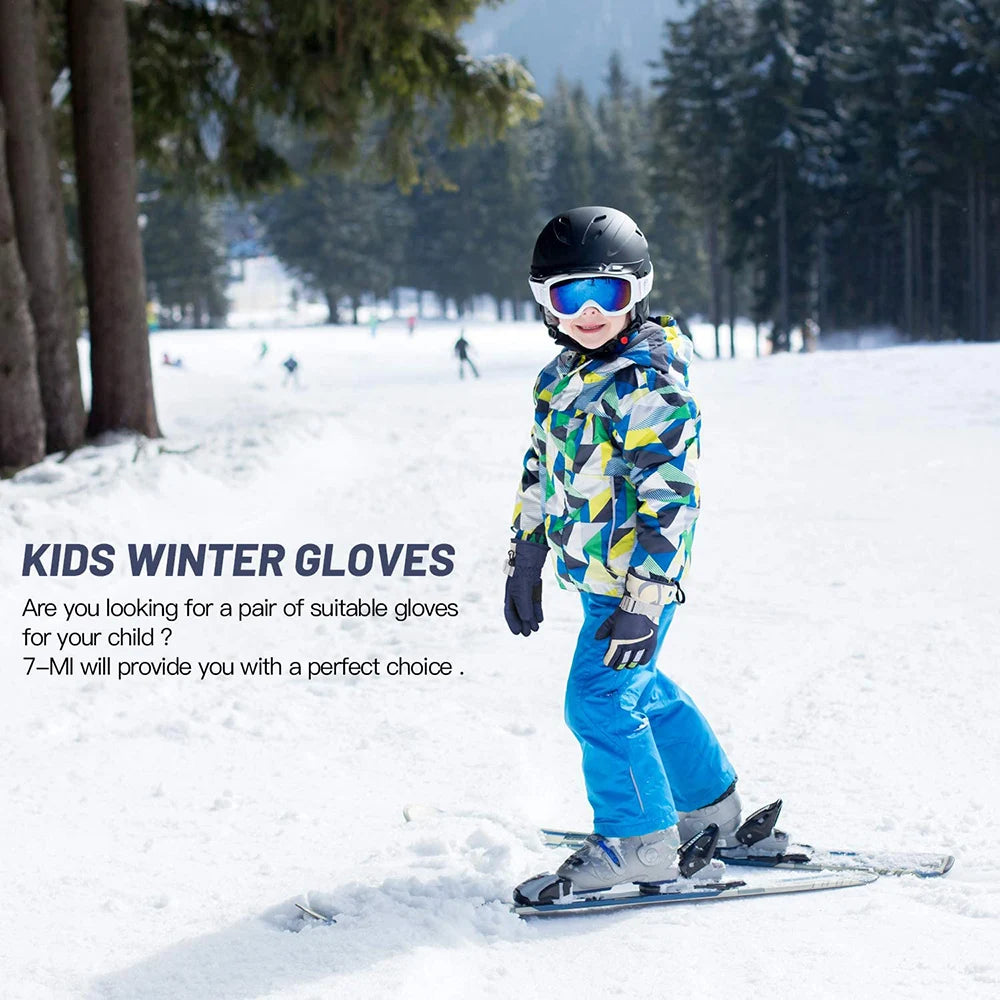 Thermal Ski Gloves  Kids 4 -7yrs