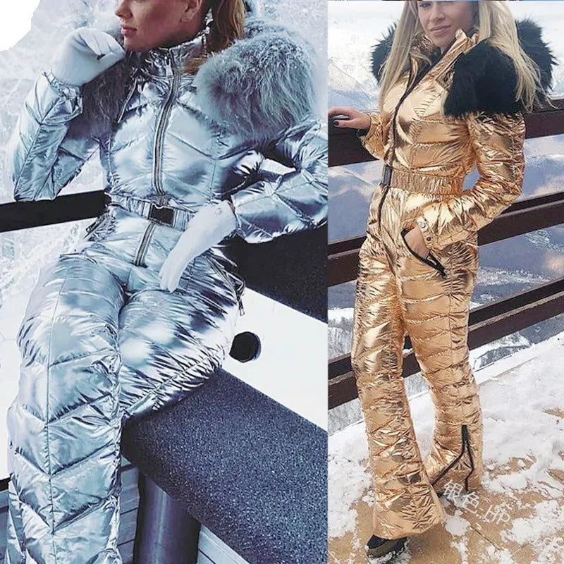 Jumpsuit One-Piece Ski Suit Women