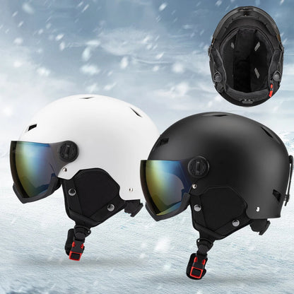 Ski Helmet  Anti-Fog Windproof Glasses Integrally Molded Women Men