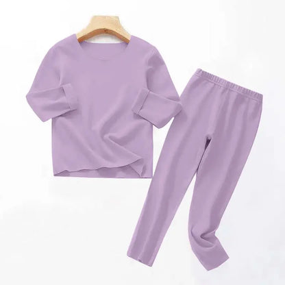 Children's Velvet Non-trace Thermal Underwear Set Boys Girls