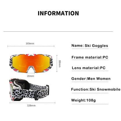 Anti-Fog Ski Goggles