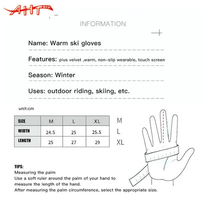 Ski Gloves Touch Screen