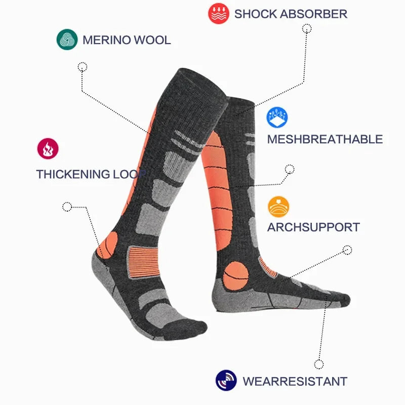 Thermal Ski Socks Unisex 2 pairs